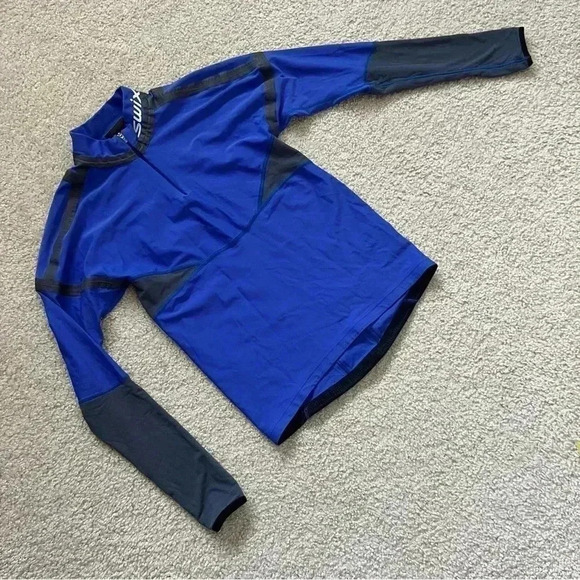 Swix Cross Country Ski Snow Shirt 1/4 Zip Purple Men’s Size Medium Active - Picture 1 of 16